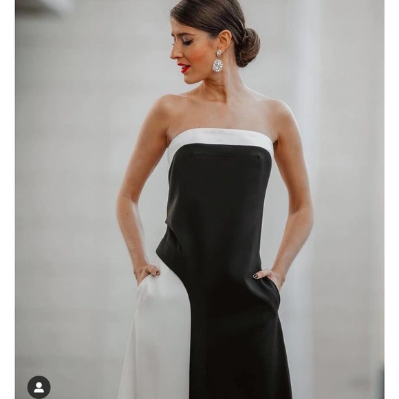 ZARA LIMITED EDITION WOOL BLEND COLORBLOCK MIDI DRESS - Picture 5 of 15